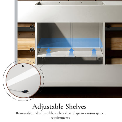 WOODBRIDGE 49" | Single Sink Bathroom Vanity | with Engineered Stone Top, Solid Wood Frame, Soft-Close Drawers