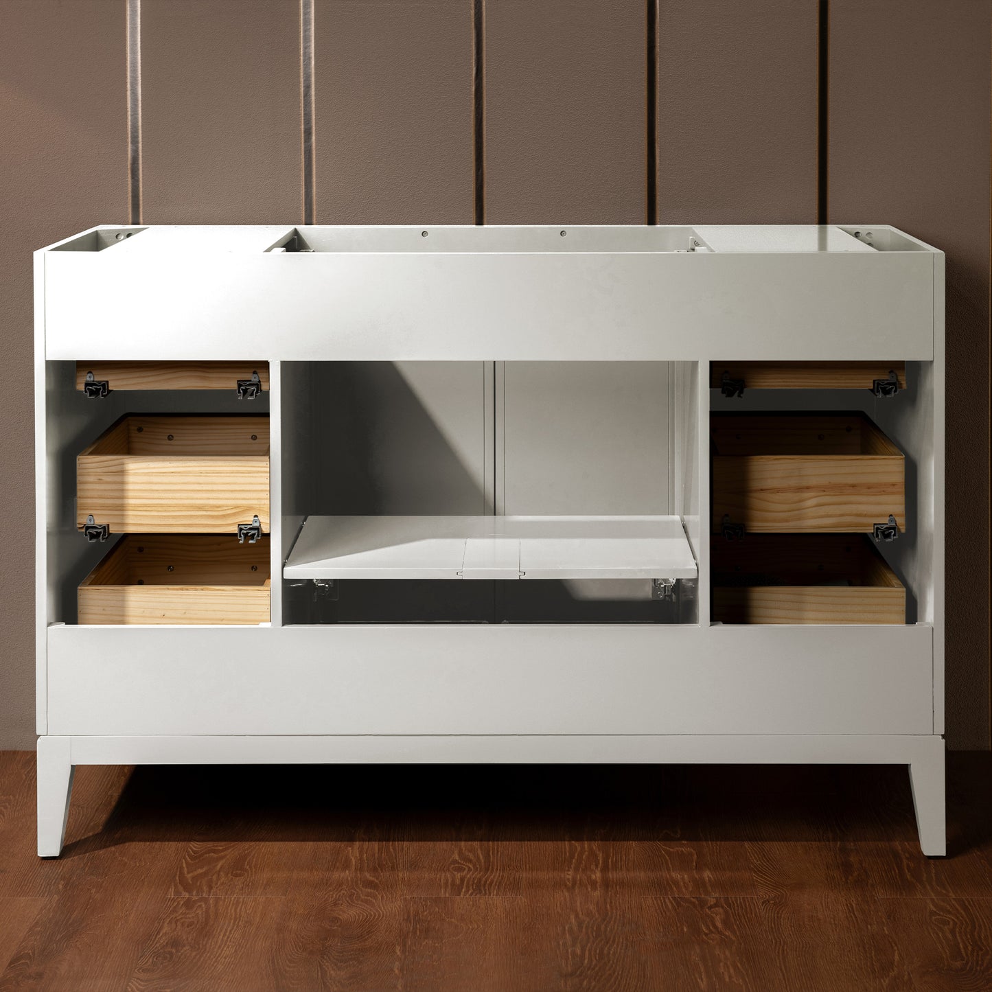 WOODBRIDGE 49" | Single Sink Bathroom Vanity | with Engineered Stone Top, Solid Wood Frame, Soft-Close Drawers