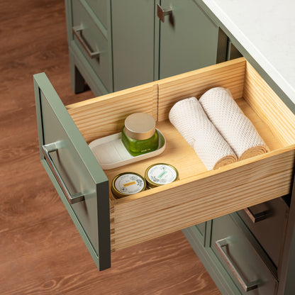 WOODBRIDGE 73" | Double Sink Bathroom Vanity | with Engineered Stone Top, Solid Wood Frame, Soft-Close Drawers