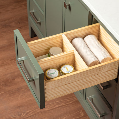 WOODBRIDGE 73" | Double Sink Bathroom Vanity | with Engineered Stone Top, Solid Wood Frame, Soft-Close Drawers