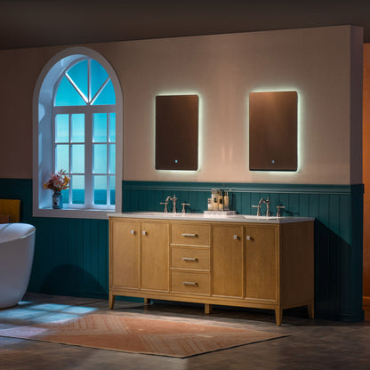 WOODBRIDGE 73" | Double Sink Bathroom Vanity | with Engineered Stone Top, Solid Wood Frame, Soft-Close Drawers