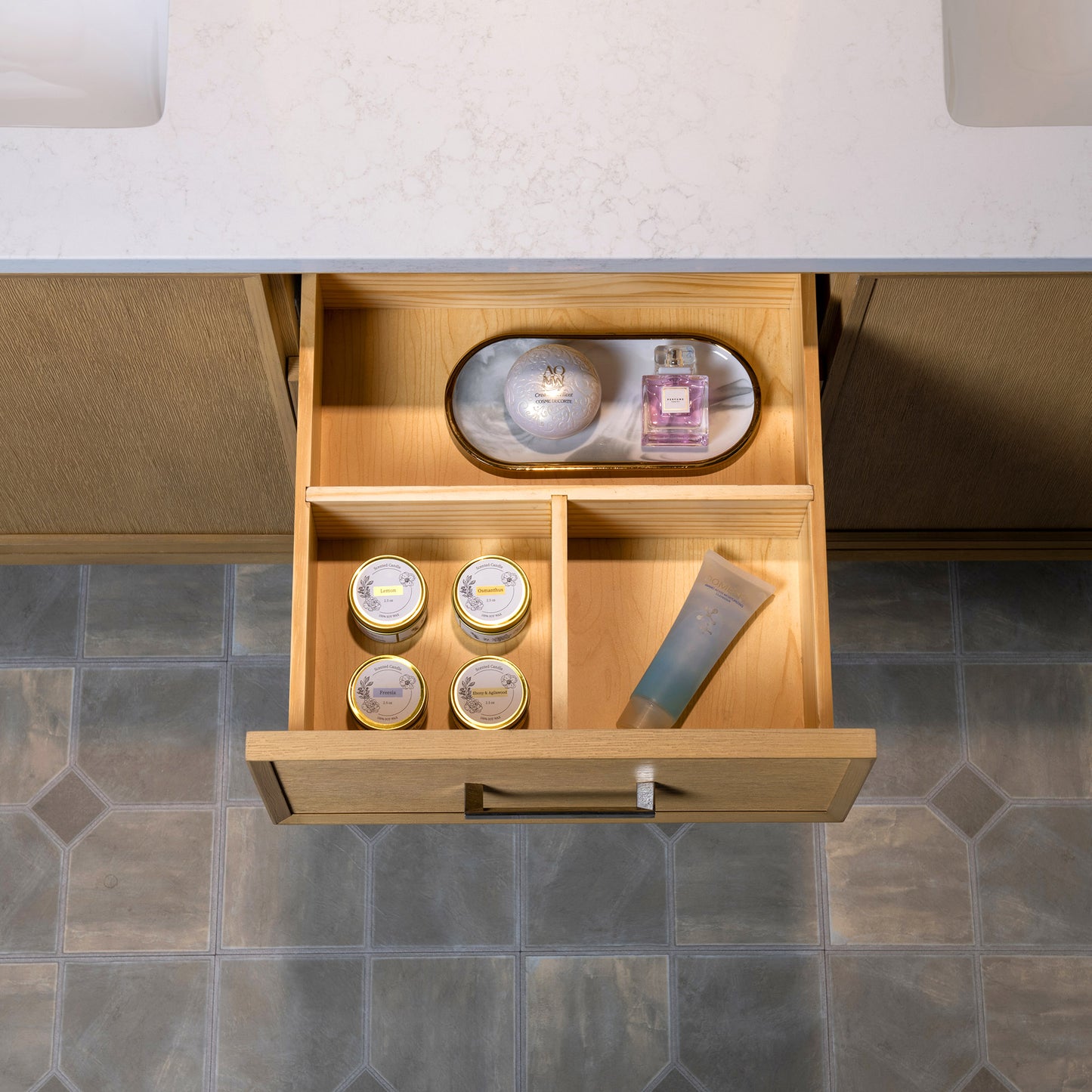WOODBRIDGE 73" | Double Sink Bathroom Vanity | with Engineered Stone Top, Solid Wood Frame, Soft-Close Drawers