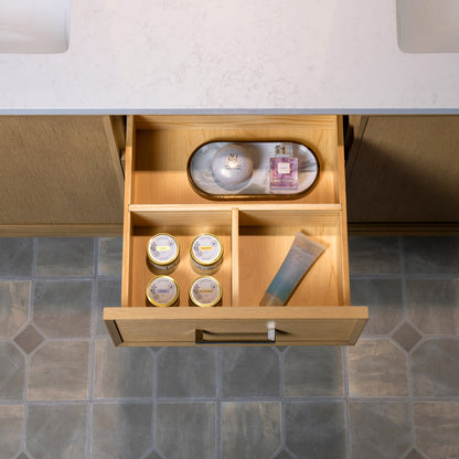WOODBRIDGE 73" | Double Sink Bathroom Vanity | with Engineered Stone Top, Solid Wood Frame, Soft-Close Drawers