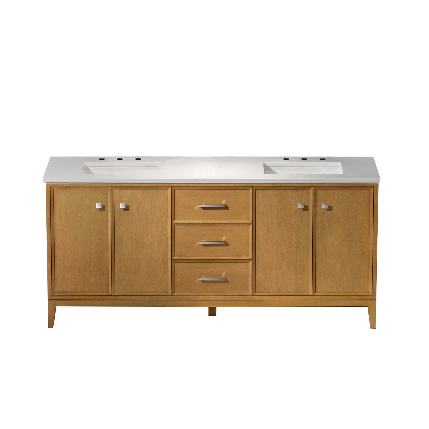 WOODBRIDGE 73" | Double Sink Bathroom Vanity | with Engineered Stone Top, Solid Wood Frame, Soft-Close Drawers
