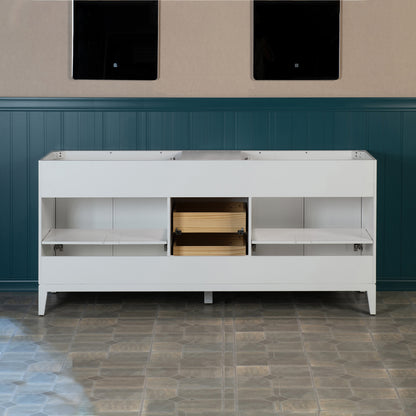 WOODBRIDGE 73" | Double Sink Bathroom Vanity | with Engineered Stone Top, Solid Wood Frame, Soft-Close Drawers