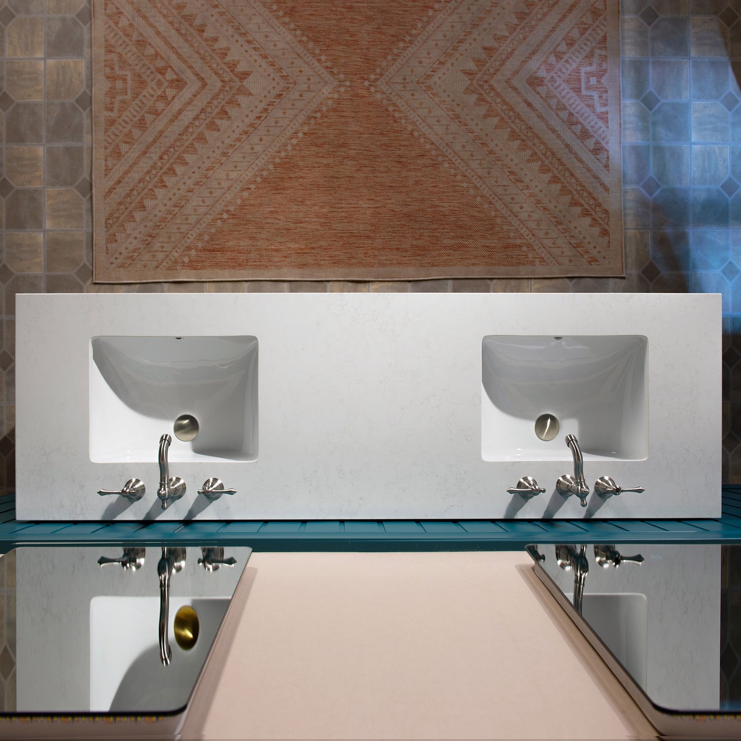 WOODBRIDGE 73" | Double Sink Bathroom Vanity | with Engineered Stone Top, Solid Wood Frame, Soft-Close Drawers
