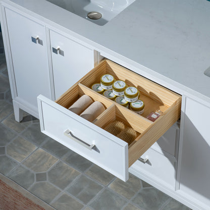 WOODBRIDGE 73" | Double Sink Bathroom Vanity | with Engineered Stone Top, Solid Wood Frame, Soft-Close Drawers