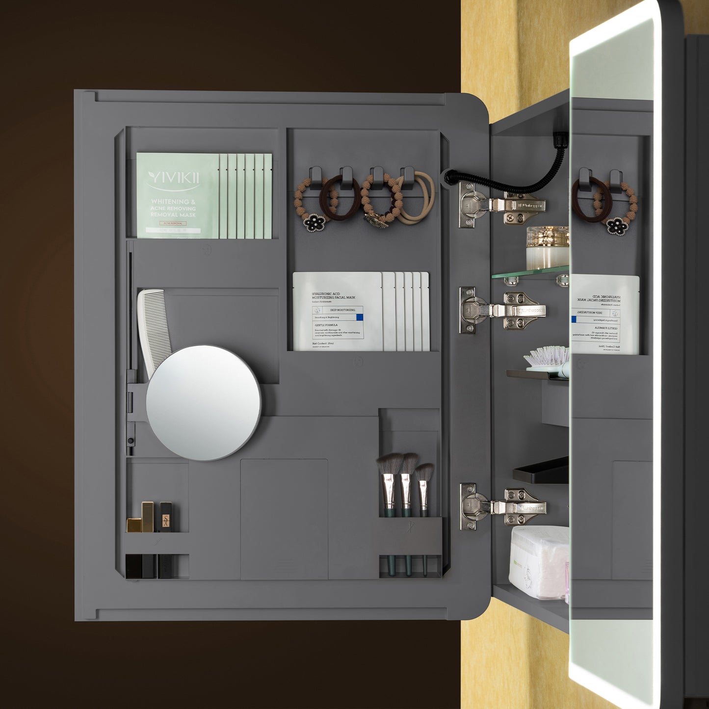 WOODBRIDGE | Modern Rectangular Medicine Cabinet | with LED Lighting, Anti-Fog Mirror & Smart Storage