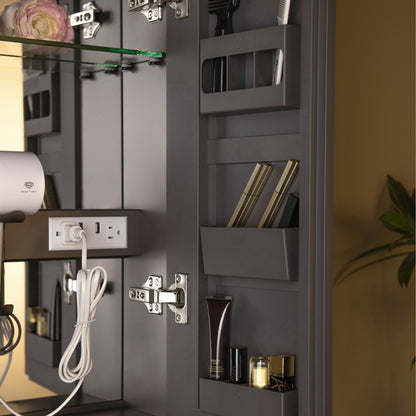 WOODBRIDGE | Modern Rectangular Medicine Cabinet | with LED Lighting, Anti-Fog Mirror & Smart Storage