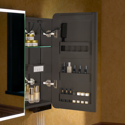 WOODBRIDGE | Modern Rectangular Medicine Cabinet | with LED Lighting, Anti-Fog Mirror & Smart Storage