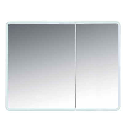 WOODBRIDGE | Modern Rectangular Medicine Cabinet | with LED Lighting, Anti-Fog Mirror & Smart Storage