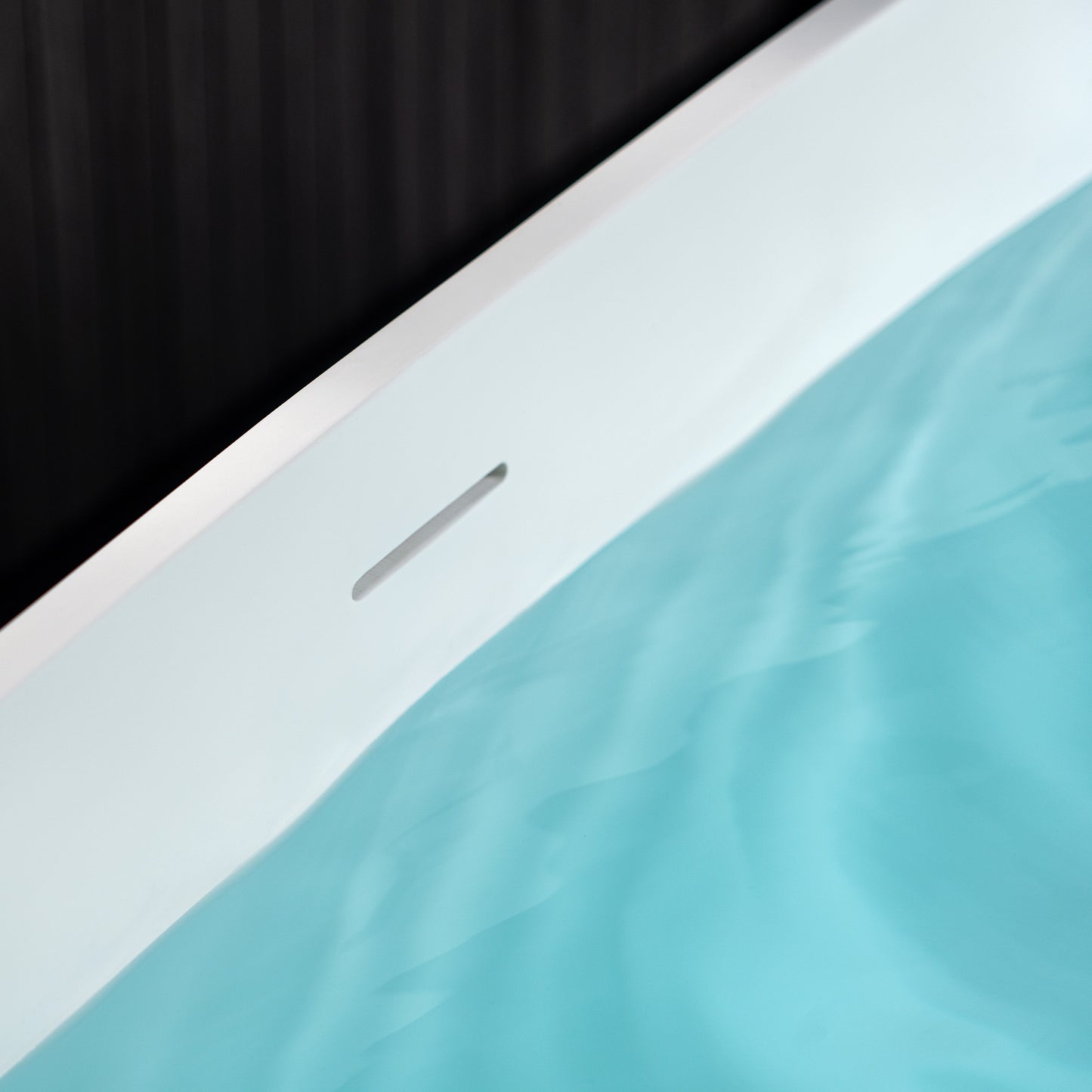 WOODBRIDGE 63" MST0801 | Luxury Contemporary Solid Surface Stone Resin Freestanding Bathtub | Matte White Modern Soaking Tub with Sleek Ergonomic Design