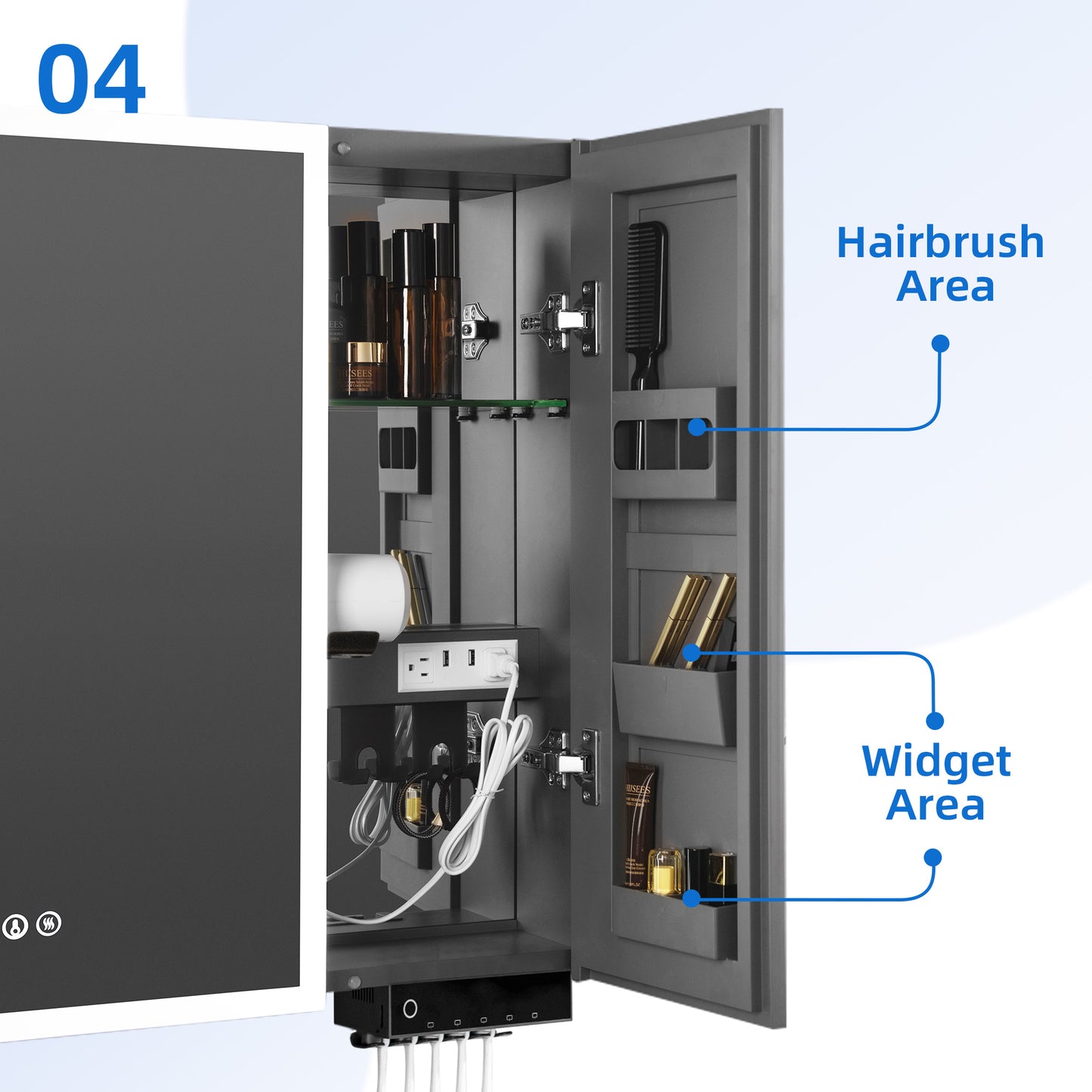 WOODBRIDGE | Smart Medicine Cabinet | with LED Lighting, Anti-Fog Mirror & Compact Bathroom Storage