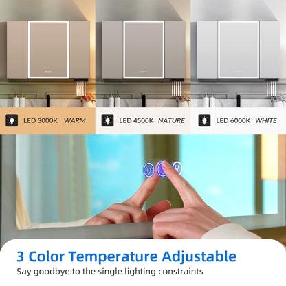 WOODBRIDGE | Smart Medicine Cabinet | with LED Lighting, Anti-Fog Mirror & Compact Bathroom Storage