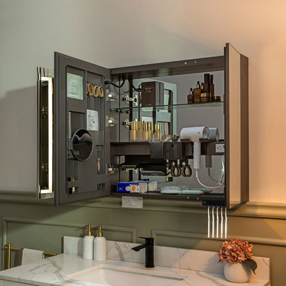WOODBRIDGE | Smart Medicine Cabinet | with LED Lighting, Anti-Fog Mirror & Compact Bathroom Storage