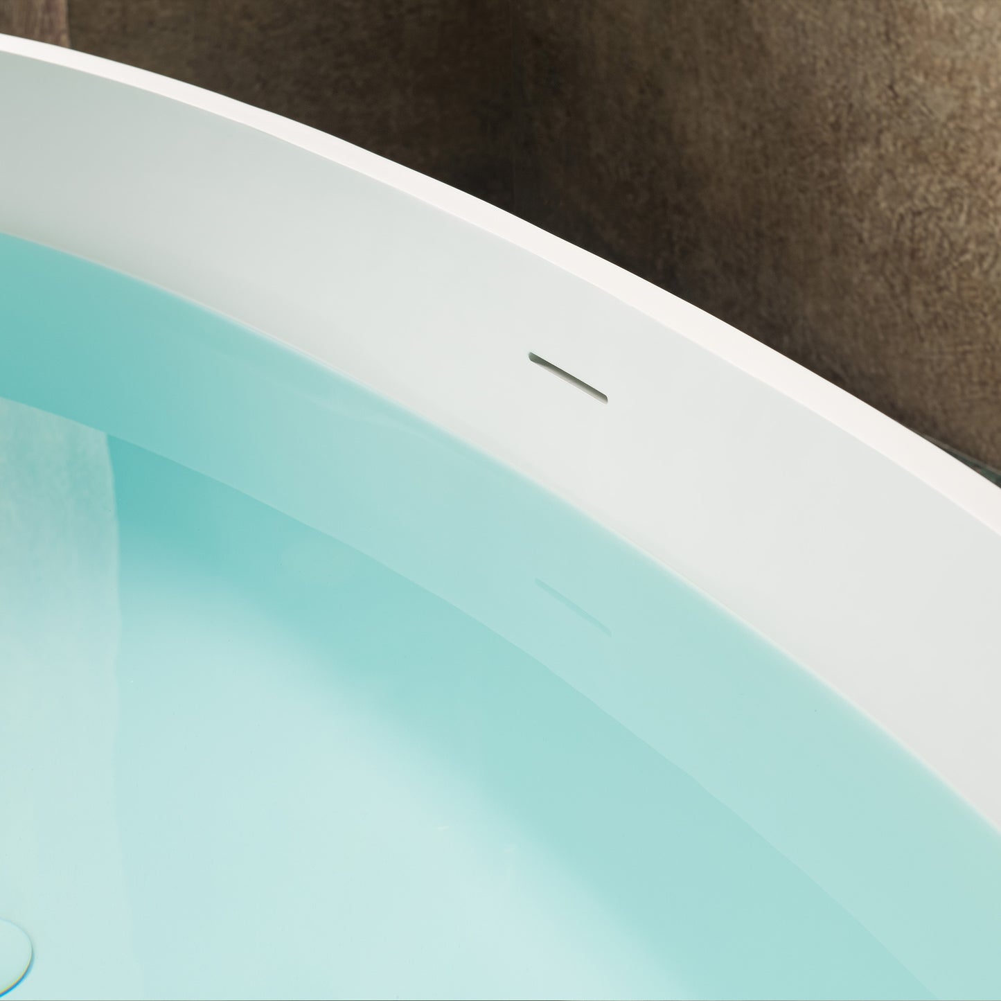 WOODBRIDGE 55" B0043-2.0 | Contemporary Freestanding Solid Surface Stone Resin Bathtub | Matte White Luxury Soaking Tub