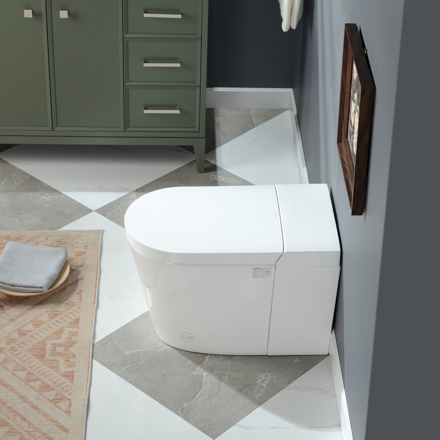 WOODBRIDGE CHT002 | Smart Toilet | with Auto Open/Close, Auto Flush & Heated Seat (No Bidet)