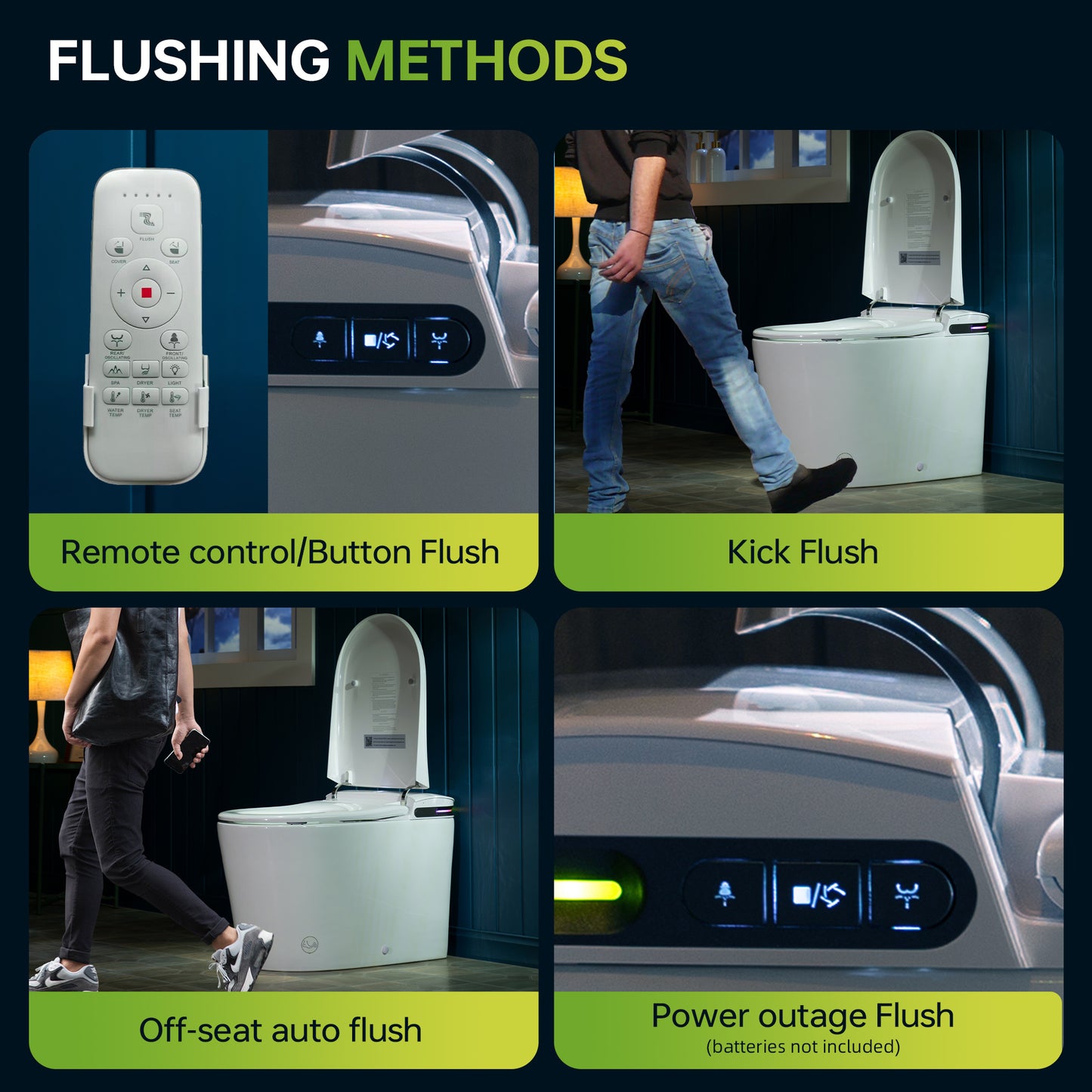 WOODBRIDGE GT071-2.0 |  ADA Height Smart Bidet Toilet | with Auto Lid, UV Nozzle & Warm Air Dryer