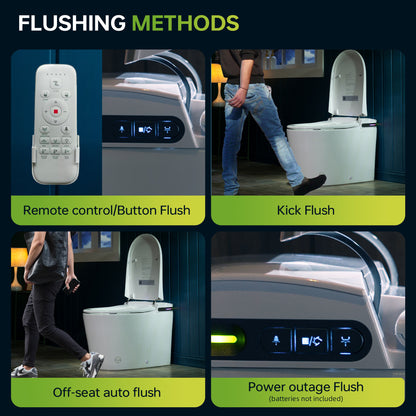WOODBRIDGE GT071-2.0 |  ADA Height Smart Bidet Toilet | with Auto Lid, UV Nozzle & Warm Air Dryer