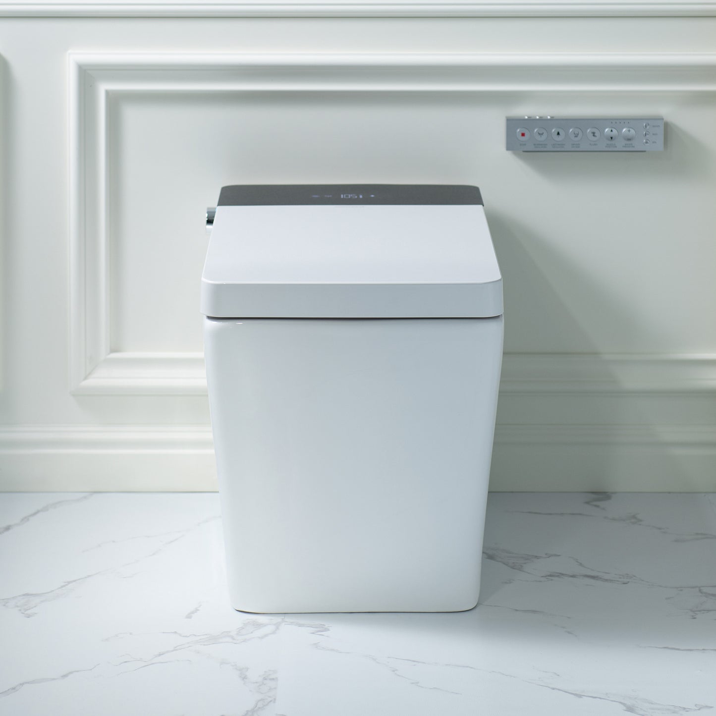 WOODBRIDGE EBT-WH01-2.0 | Square Smart Bidet Toilet | with Auto Flush, Heated Seat & Warm Water