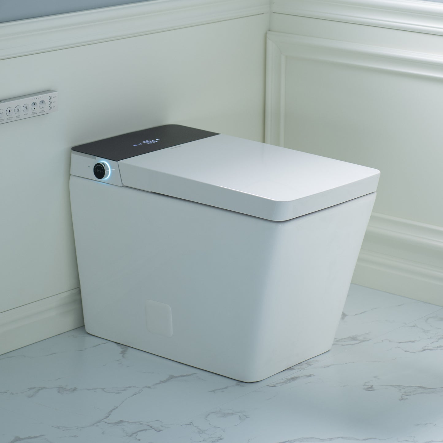 WOODBRIDGE EBT-WH01-2.0 | Square Smart Bidet Toilet | with Auto Flush, Heated Seat & Warm Water