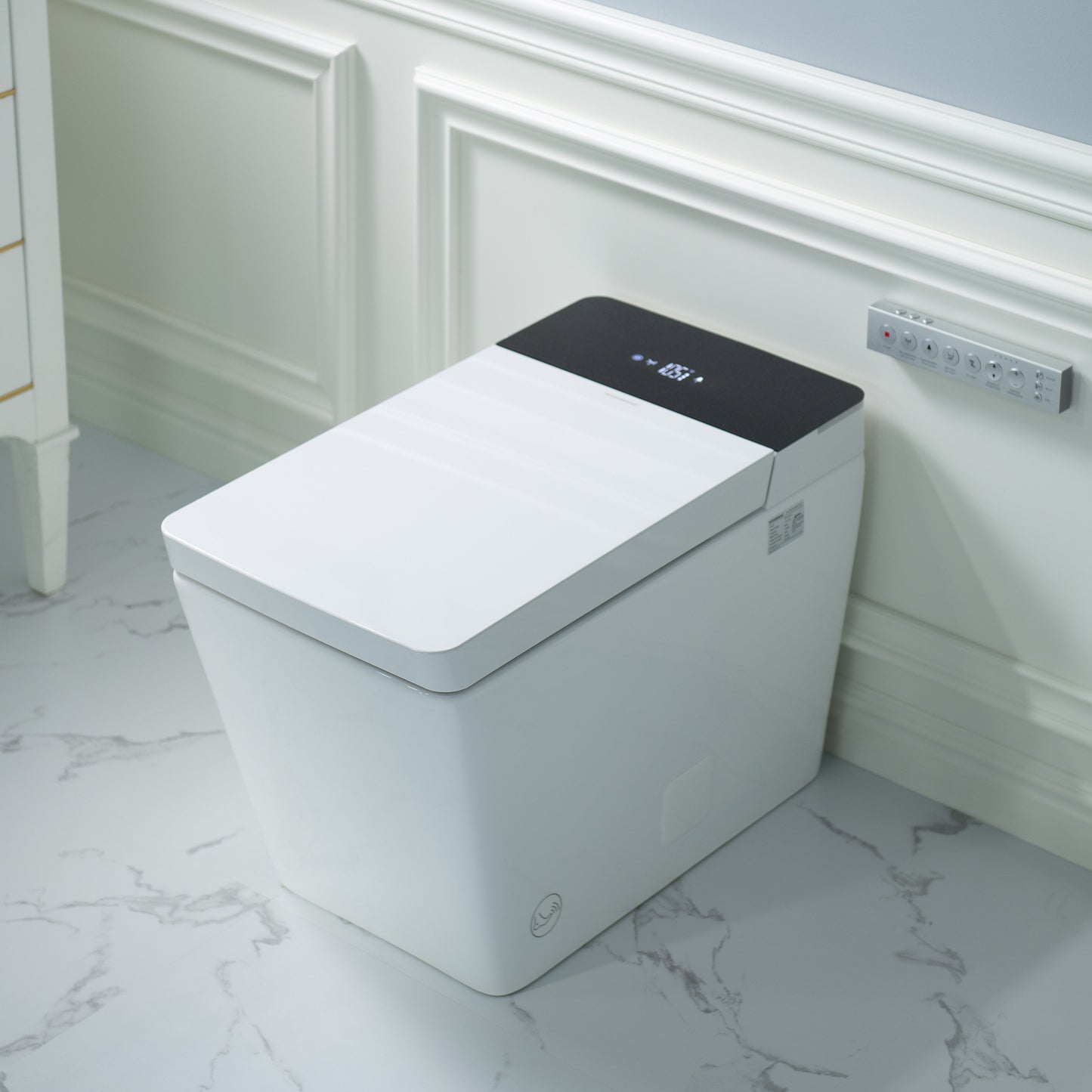 WOODBRIDGE EBT-WH01-2.0 | Square Smart Bidet Toilet | with Auto Flush, Heated Seat & Warm Water