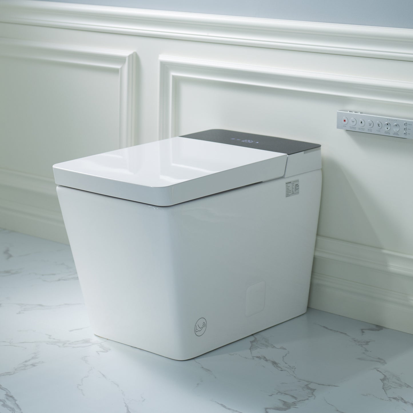 WOODBRIDGE EBT-WH01-2.0 | Square Smart Bidet Toilet | with Auto Flush, Heated Seat & Warm Water