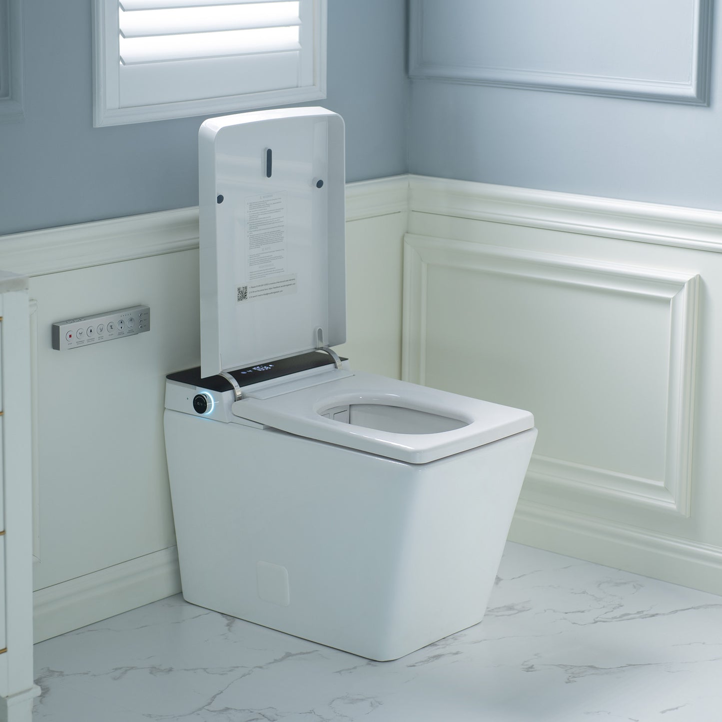 WOODBRIDGE EBT-WH01-2.0 | Square Smart Bidet Toilet | with Auto Flush, Heated Seat & Warm Water