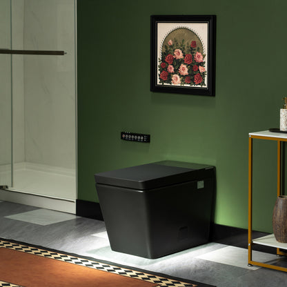 WOODBRIDGE EBT-MB03-2.0 | Square Smart Bidet Toilet | Auto Flush, Heated Seat | Matte Black Finish