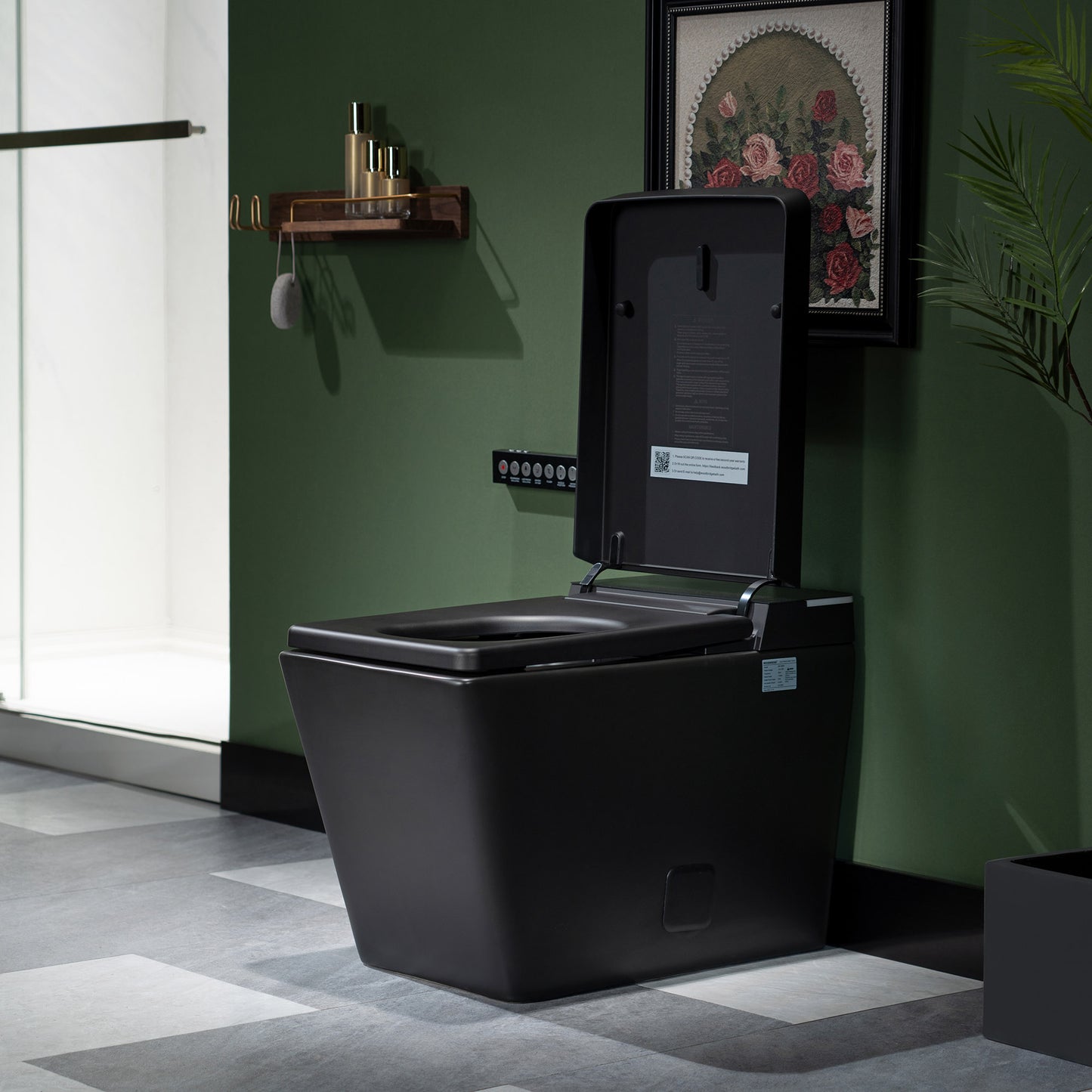 WOODBRIDGE EBT-MB03-2.0 | Square Smart Bidet Toilet | Auto Flush, Heated Seat | Matte Black Finish