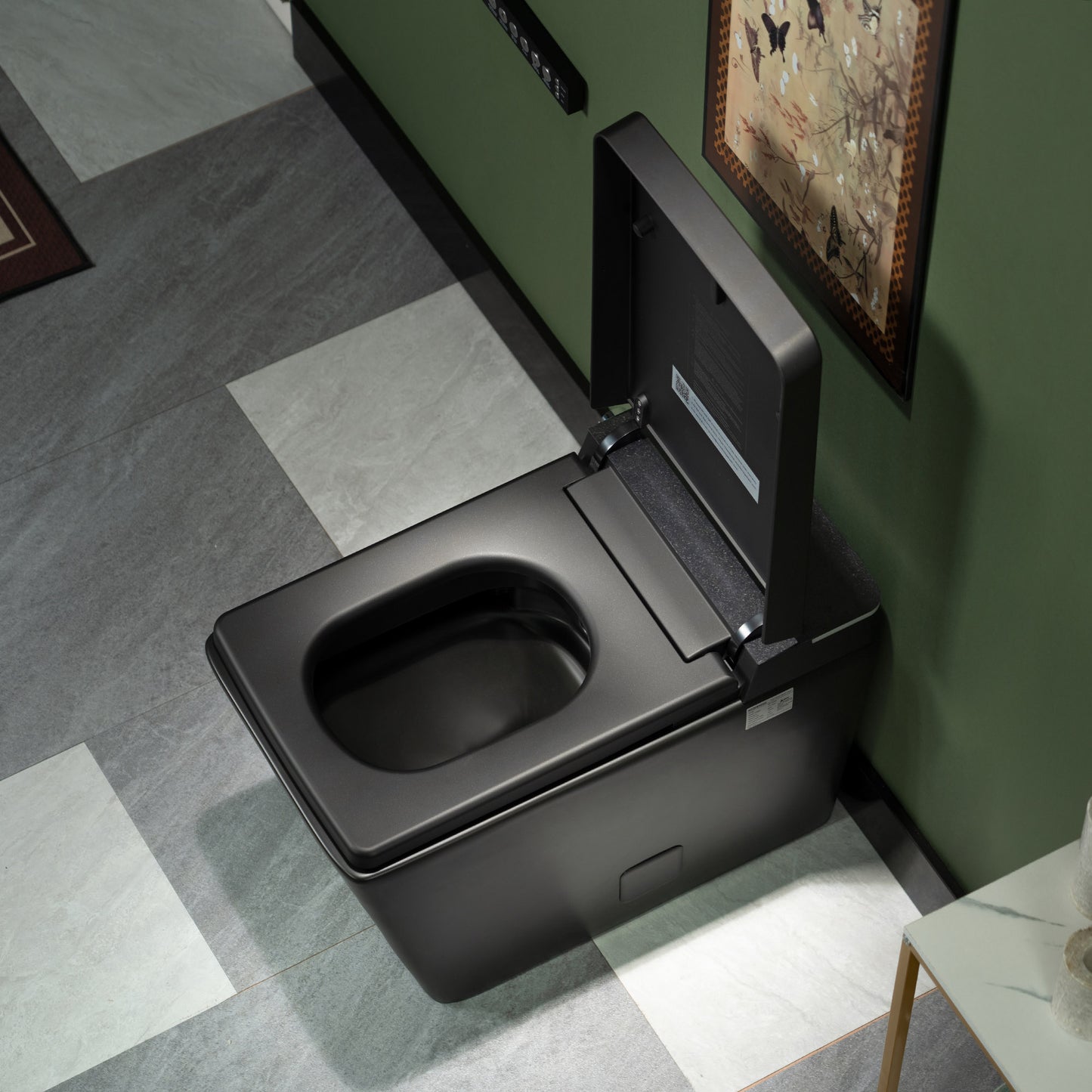 WOODBRIDGE EBT-MB03-2.0 | Square Smart Bidet Toilet | Auto Flush, Heated Seat | Matte Black Finish
