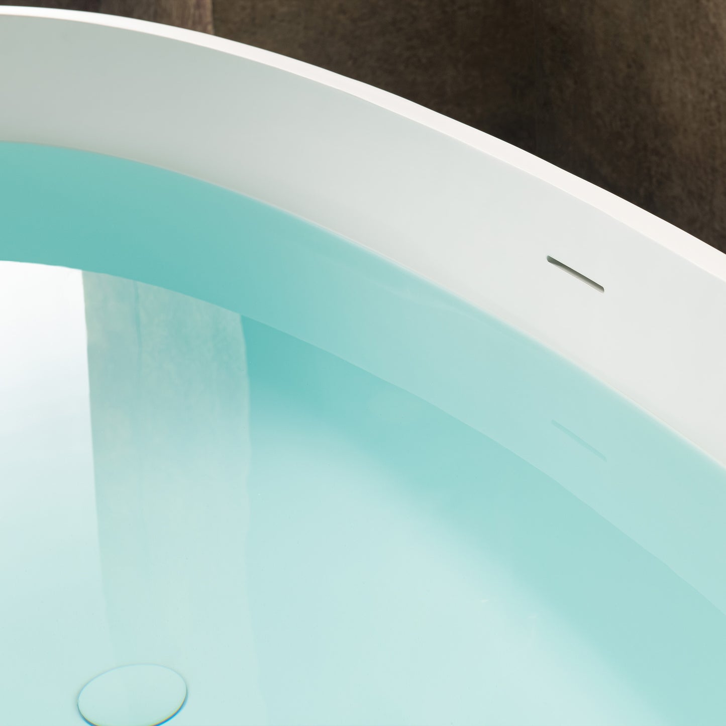 WOODBRIDGE 71" MST0805 | Luxury Contemporary Solid Surface Stone Resin Freestanding Bathtub | Matte White Modern Soaking Tub with Sleek Ergonomic Design