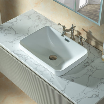 WOODBRIDGE 48" Mist-48-WH | Wall-Mounted Floating Bathroom Vanity with White Integrated Sink & Gray Cabinet