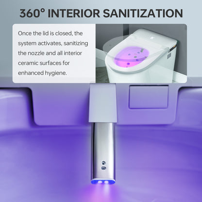 WOODBRIDGE GT071-2.0 |  ADA Height Smart Bidet Toilet | with Auto Lid, UV Nozzle & Warm Air Dryer