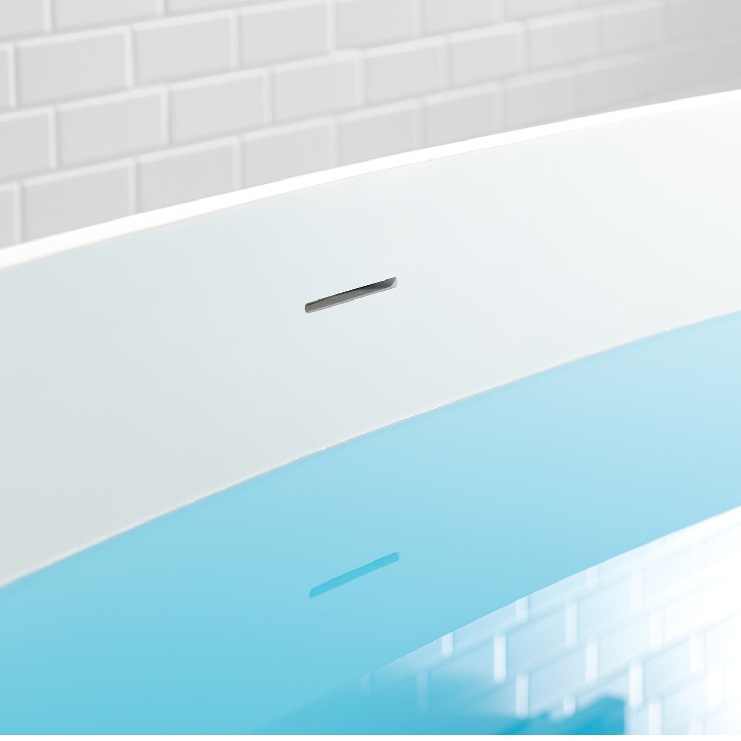 WOODBRIDGE 67" B0045-2.0 | Stone Resin Freestanding Soaking Bathtub | Matte White Solid Surface Oval Tub with Integrated Slotted Overflow & Drain