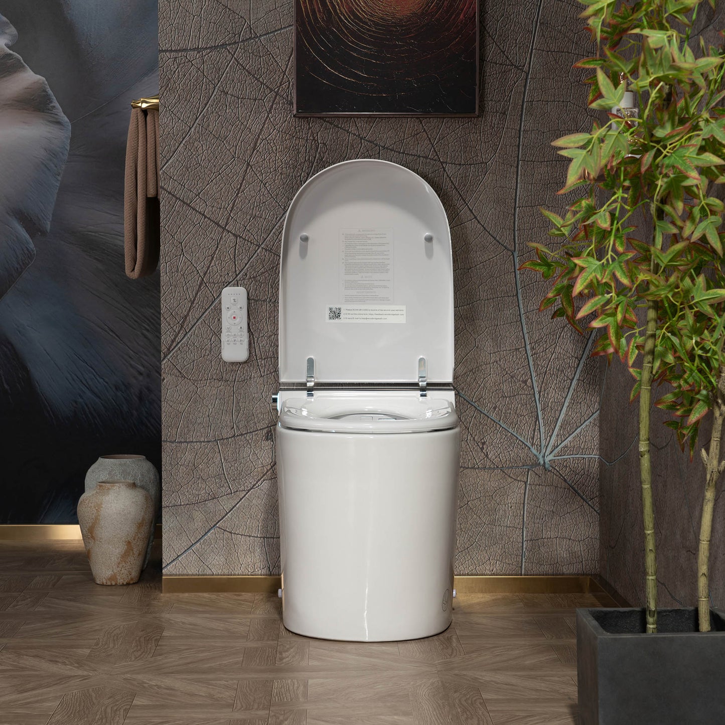 WOODBRIDGE GT090 | Bidet Smart Toilet | with Auto Open Lid, Heated Seat | Foam Shield | ADA Comfort Height