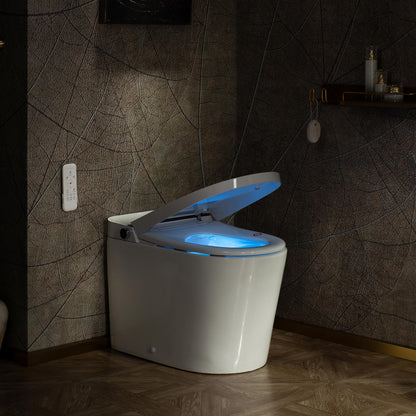 WOODBRIDGE GT090 | Bidet Smart Toilet | with Auto Open Lid, Heated Seat | Foam Shield | ADA Comfort Height