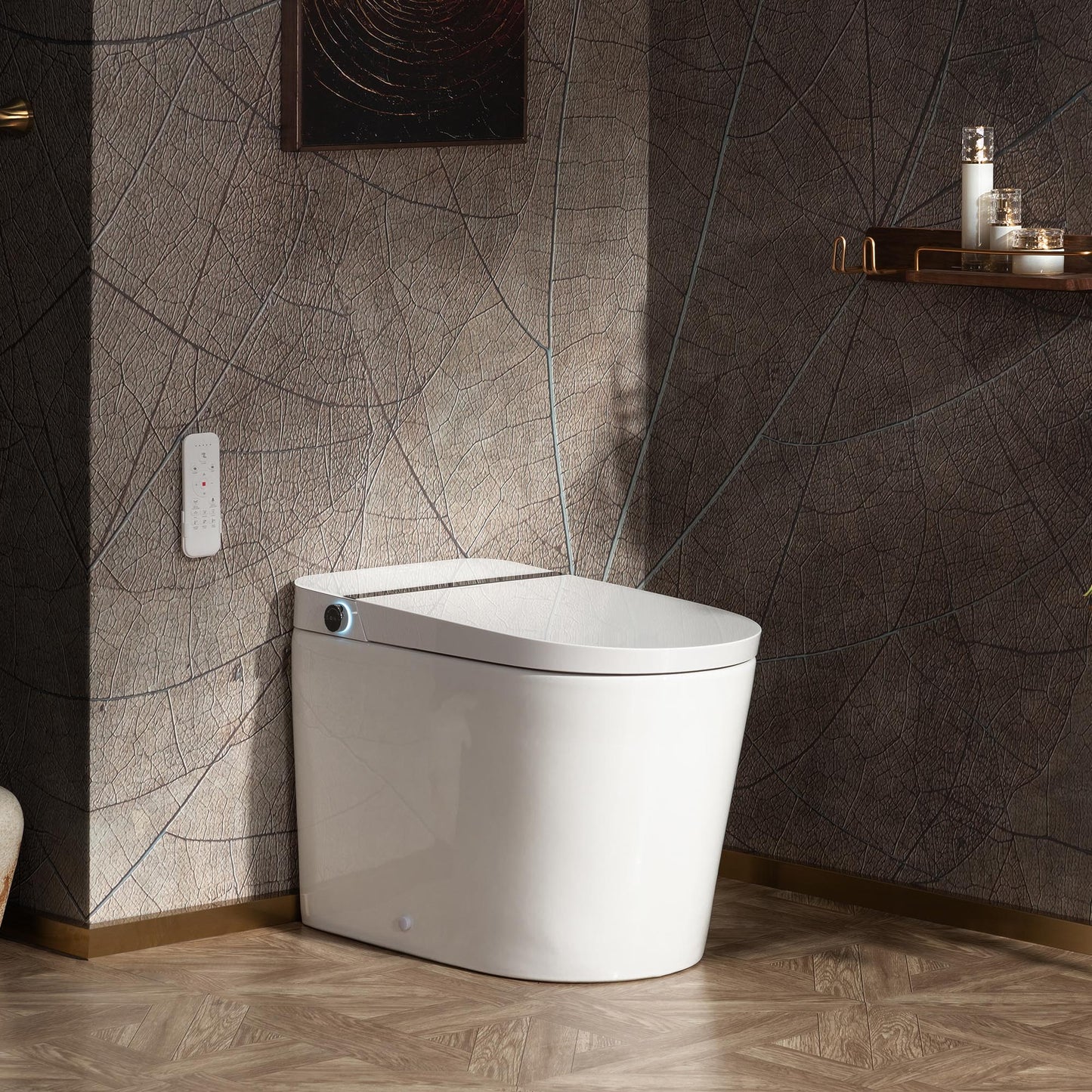 WOODBRIDGE GT090 | Bidet Smart Toilet | with Auto Open Lid, Heated Seat | Foam Shield | ADA Comfort Height