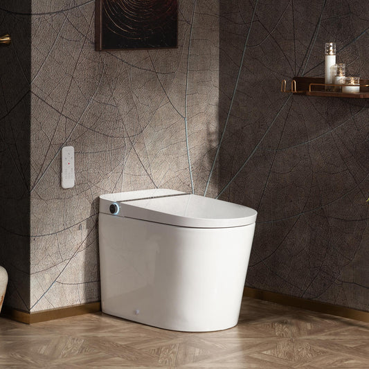 WOODBRIDGE GT090 | Bidet Smart Toilet | with Auto Open Lid, Heated Seat | Foam Shield | ADA Comfort Height
