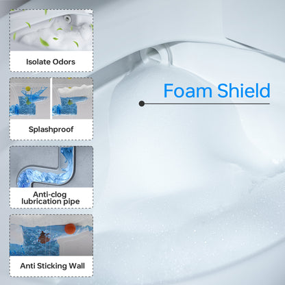 WOODBRIDGE EBT510 | Smart Toilet | Auto Open/Close, Heated Seat | 1000g MaP Flush | 3 Speed Air Dryer