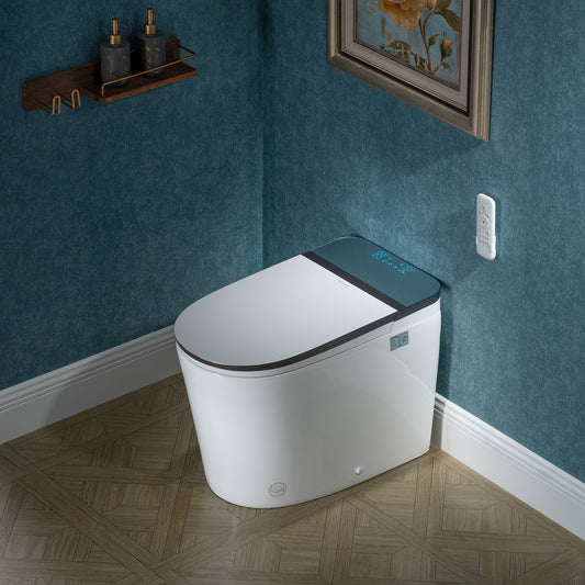 WOODBRIDGE GT091 | Smart Bidet Toilet | Hands-Free Open/Close + Heated Seat | 1000g MaP Flush