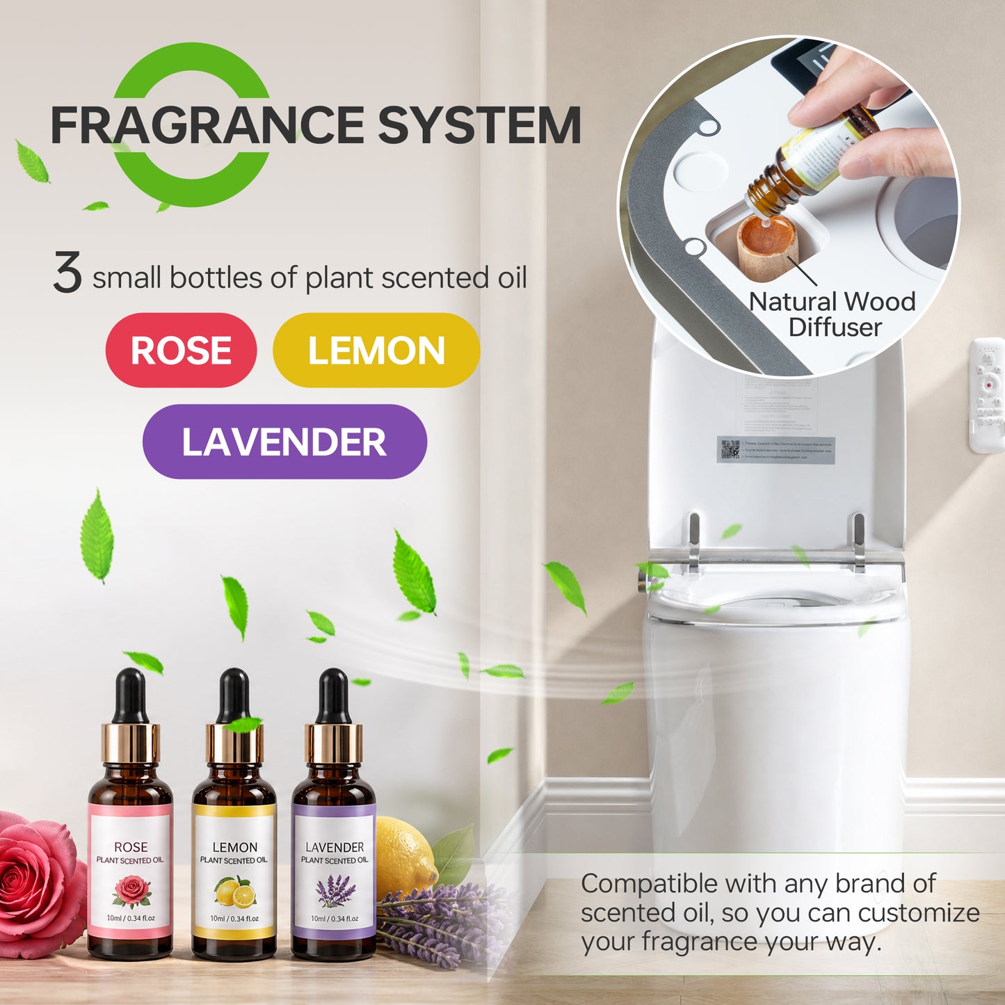 WOODBRIDGE GT091 | Smart Bidet Toilet | Hands-Free Open/Close + Heated Seat | 1000g MaP Flush