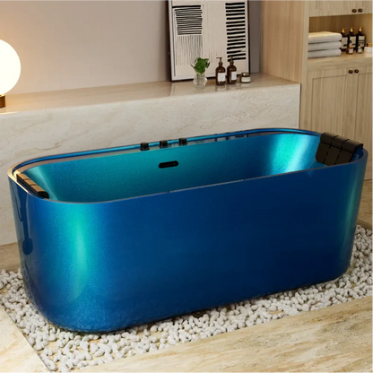 Empava EMPV-67DM01 | 67-Inch Acrylic Freestanding Whirlpool Bathtub with Center Drain