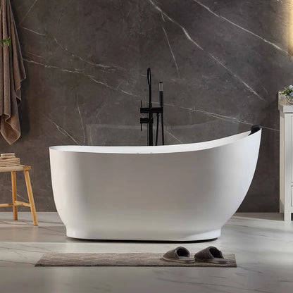 Empava EMPV-59AIS36-BN | 59" RIght Drain Single Slipper Whirlpool Tub in Brushed Nickel
