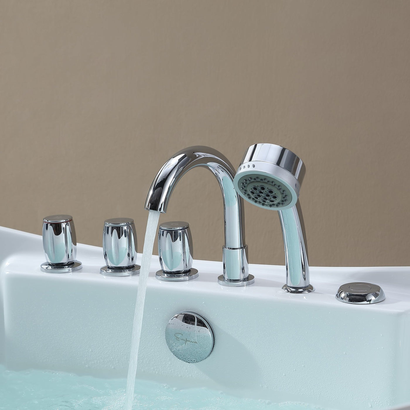 Empava 59" Freestanding Whirlpool Bathtub | 8 Hydro-Massage Jets | EMPV-59AIS11