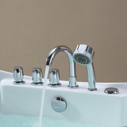 Empava 59" Freestanding Whirlpool Bathtub | 8 Hydro-Massage Jets | EMPV-59AIS11