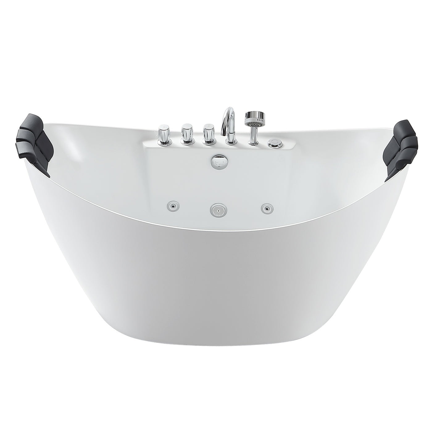 Empava 59" Freestanding Whirlpool Bathtub | 8 Hydro-Massage Jets | EMPV-59AIS11