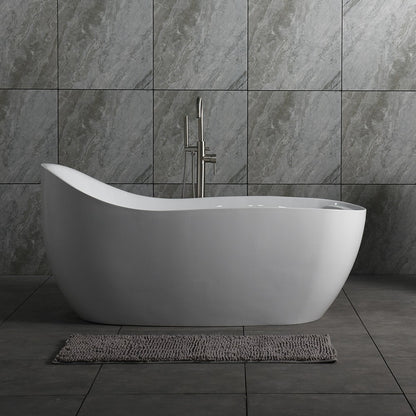 Woodbridge B0033 | 67" Air Bubble Single-Slipper Tub With Deluxe Freestanding Design