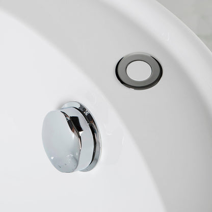 Woodbridge B0033 | 67" Air Bubble Single-Slipper Tub With Deluxe Freestanding Design