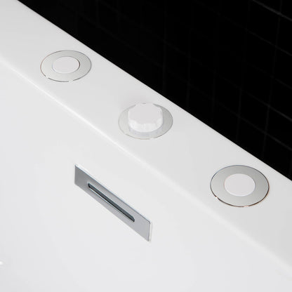 Woodbridge B0030 | 67" Dual Massage Freestanding Tub With Whirlpool & Air Bubble Jet